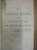 Contrat social ou principes du droit politique.. Rousseau, Jean-Jacques