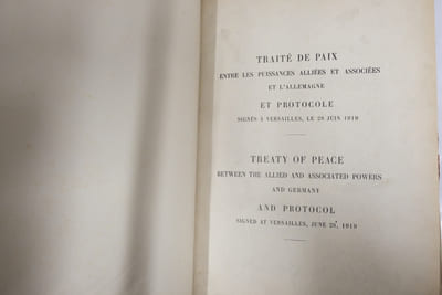 Traité de paix entre les puissances alliées et associées et l'Allemagne et protocole signés à Versailles le 28 juin
