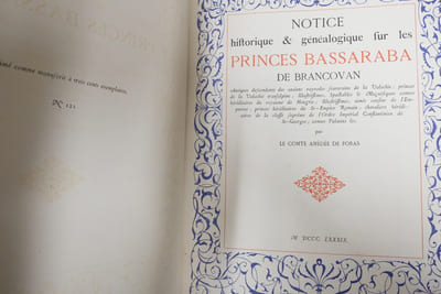Notice historique et généalogique sur les Princes Bassaraba de Brancovan