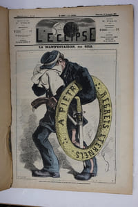 Journal L'Éclipse - ensemble des Unes de Gill depuis le n°159 du 12 novembre 1871 au 314 du 1er novembre 1874