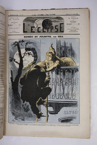 Journal L'Éclipse - ensemble des Unes de Gill depuis le n°159 du 12 novembre 1871 au 314 du 1er novembre 1874