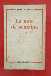 LA NOTE DE SEMAINE -1936-