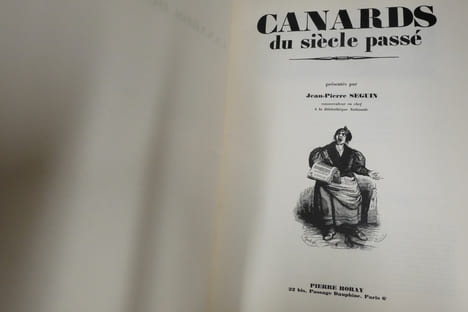 Canards du siècle passé. SÉGUIN, Jean-Pierre
