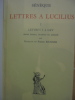 LETTRES A LUCILIUS. Tome 1. Lettres I à LXV. Sénèque / François et Pierre Richard.