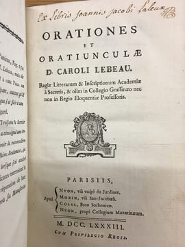 Opera Latina D. Caroli Lebeau - 4 tomes. D. Caroli Lebeau