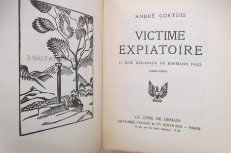 VICTIME EXPIATOIRE. 27 bois originaux de Hermann Paul.. André Corthis
