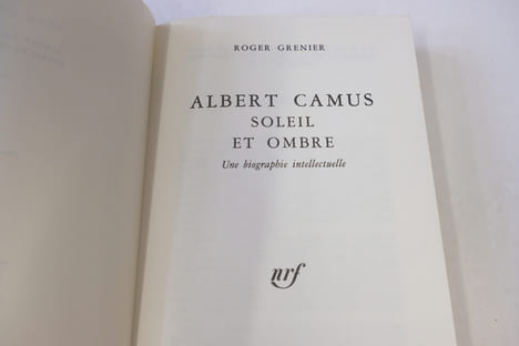 Albert Camus, soleil et ombre : Une biographie intellectuelle. Grenier, Roger