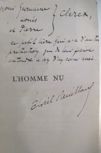 L'HOMME NU. (avec envoi de l'auteur)