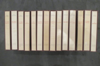 Dans l'ordre : Les Frères Karamazov en 3 tomes / Tess d'Uberville en 2 tomes / La lettre écarlate / Les Grandes Espérances / L'adieu aux armes / Niels Lyhne / Une banale Histoire / La Garden Party / La Faim / La métamorphose.