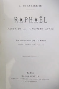 RAPHAËL. Pages de la vingtième année. 
