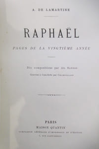 RAPHAËL. Pages de la vingtième année.