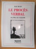 Baudoin LE PROCES-VERBAL. J.M.G. Le Clezio
