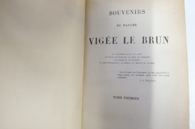 Souvenirs de madame Vigée le Brun en 2 tomes