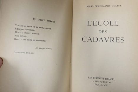 L'école des cadavres; Version censurée. Louis-Ferdinand Céline