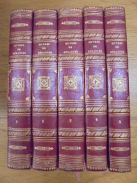 Oeuvres complètes. Edition unique revue par l'auteur, ornée de 104 vignettes en taille-douce dessinées par les peintres les plus célèbres. BERANGER ...