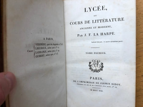 Lycée ou Cours de Littérature ancienne et moderne - Complet - 16 volumes aux armes de la Maison de Condé. Jean-François de la Harpe