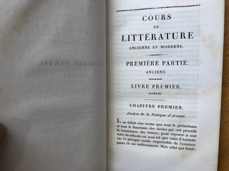 Lycée ou Cours de Littérature ancienne et moderne - Complet - 16 volumes aux armes de la Maison de Condé. Jean-François de la Harpe