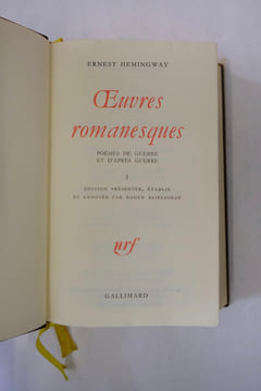 Œuvres Romanesques - Tome I. Ernest Hemingway