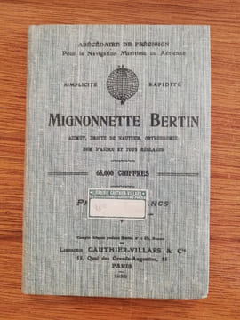 Abécédaire de Précision pour la navigation maritime ou aérienne.. Mignonette Bertin
