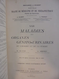 XXII. MALADIES des ORGANES GENITO-URINAIRES de l'homme et de la femme. Cinquième tirage.