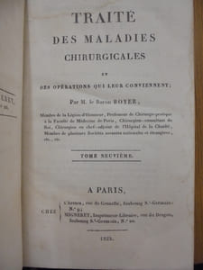 Traité des maladies chirurgicales et des operations qui leur conviennent. TOME IX.