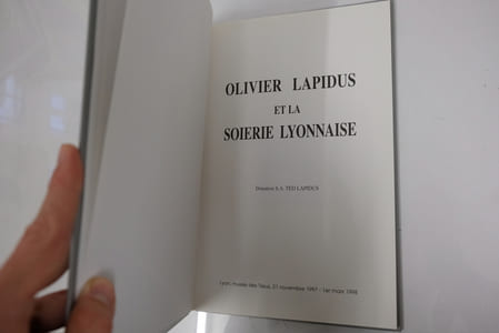 Olivier Lapidus et la soierie lyonnaise.
