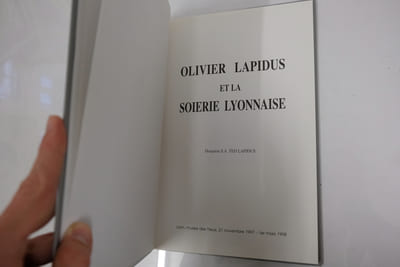 Olivier Lapidus et la soierie lyonnaise.