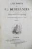 CHANSONS de P.J. DE BERANGER précédées d'une NOTICE SUR L'AUTEUR et d'un essai sur ses poésies par M.P.F. Tissot. 4 tomes en 2 volumes.. P.J. De ...