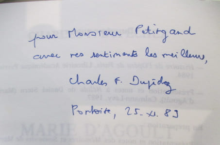 MARIE D'AGOULT (avec un envoi de l'auteur)