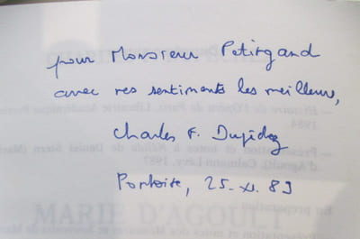 MARIE D'AGOULT (avec un envoi de l'auteur)