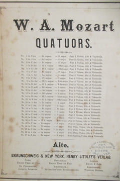QUATUORS. Alto (Mozart) + QUATUORS pour 2 violons, Alto et Violoncelle (Beethoven) + QUARTETTE für 2 violinen, viola and Violoncell (Schubert) + ...