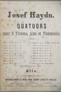 QUATUORS pour 2 Violons, Alto et Violoncelle. Alto.