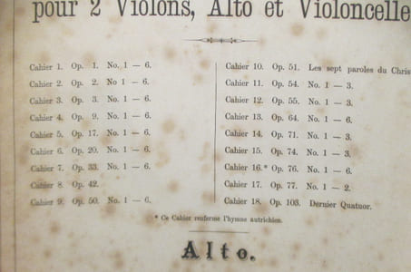 QUATUORS pour 2 Violons, Alto et Violoncelle. Alto.