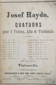 QUATUORS pour 2 violons, Alto et Violoncelle. VIOLONCELLE.