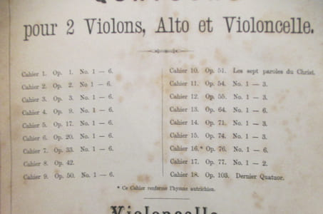 QUATUORS pour 2 violons, Alto et Violoncelle. VIOLONCELLE.