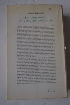 Les argonautes du Pacifique occidental. MALINOWSKI BRONISLAW