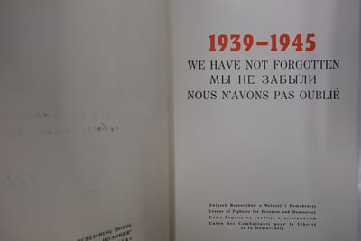 1939-1945, We Have Not Forgotten, My Ne Zabyli, Nous N'Avons Pas Oublie