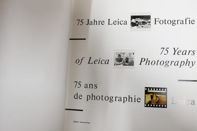 75 ans de photographies Leica; 75 Jahre Leica Fotografie; 75 years of Leica Photography
