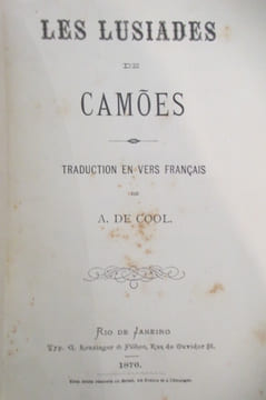 LES LUSIADES de CAMÕES. Traduction en vers Français.. A. De Cool