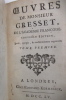 OEUVRES DE MONSIEUR GRESSET. Nouvelle édition. 2 tomes en 1 volume.. Monsieur Gresset