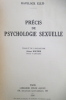 PRECIS de PSYCHOLOGIE SEXUELLE. . Havelock Ellis