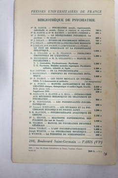 De la psychothérapie. Étude critique. Karl Jaspers