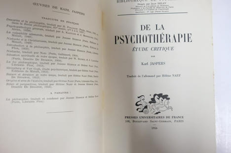 De la psychothérapie. Étude critique. Karl Jaspers