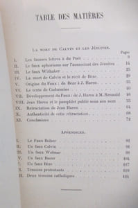 UNE POIGNEE DE FAUX. La mort de Calvin et les Jésuites.