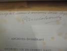 Archives d'Oihénart. DOCUMENTS SUR LES GRAMONT D'ASTE. (avec un envoi de l'Auteur). Paul Labrouche / Gaston Balencie - Armand de Dufau de Maluquer - ...