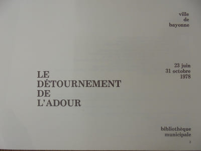 Le Détournement de l'Adour.