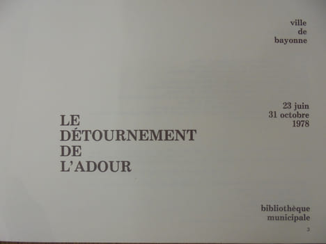 Le Détournement de l'Adour.. Collectif.