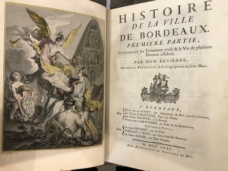 Histoire de la ville de Bordeaux Première partie contenant les évènements civils & la vie de plusieurs hommes célèbres. Dom Devienne