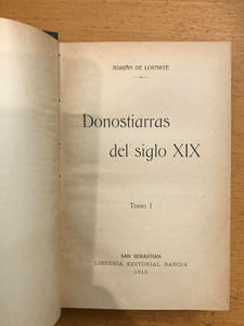 Donostiarras del Siglo XIX - Tomo I