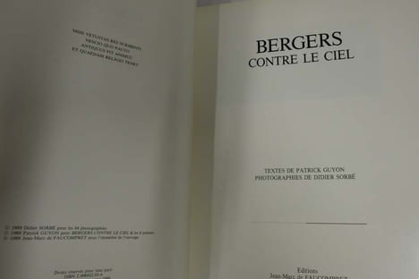 Bergers contre le ciel. Guyon Patrick